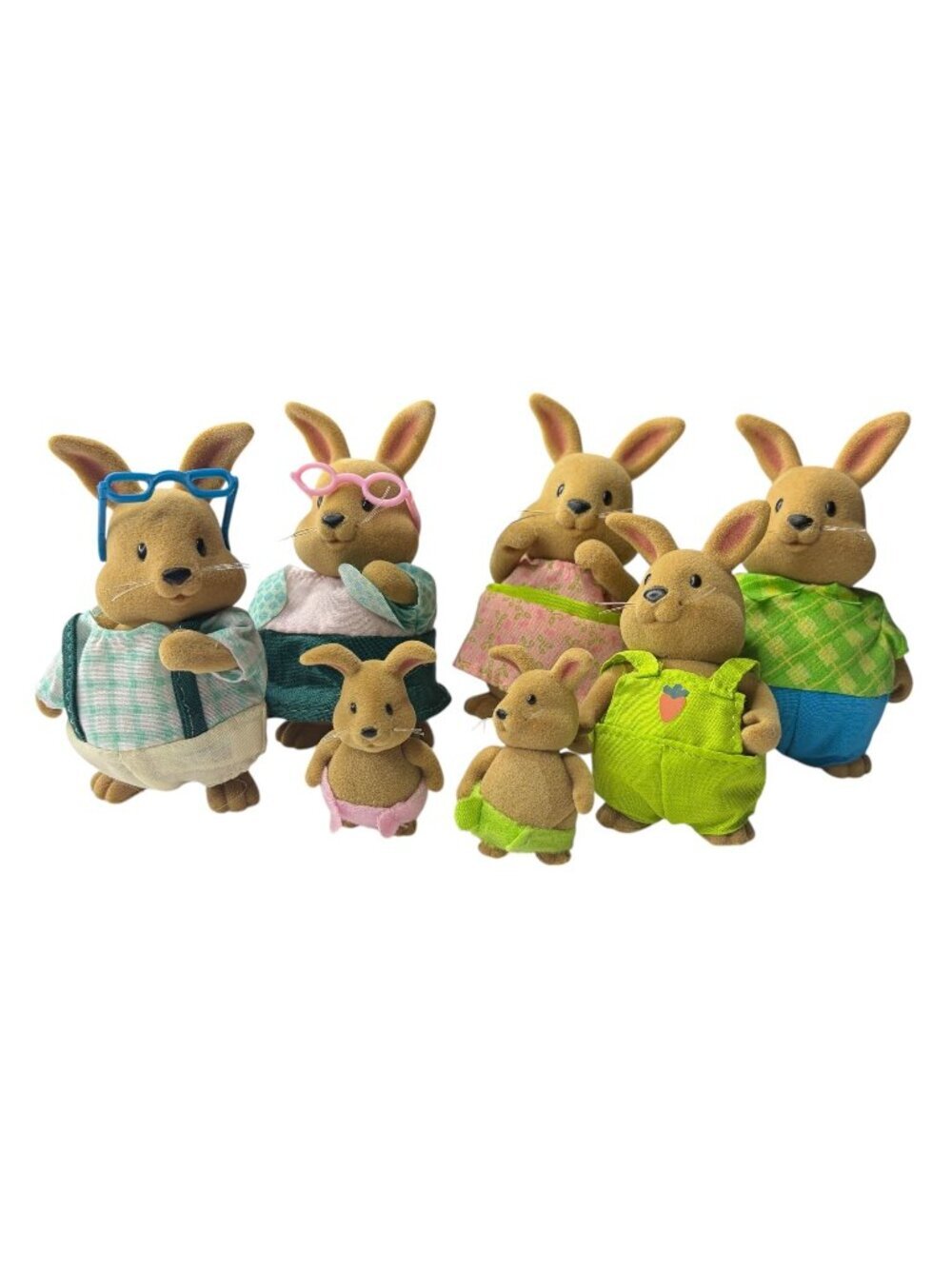 Lil Woodzeez 6492Z Cottonball Rabbits Family 7 Family Members W Grandparents